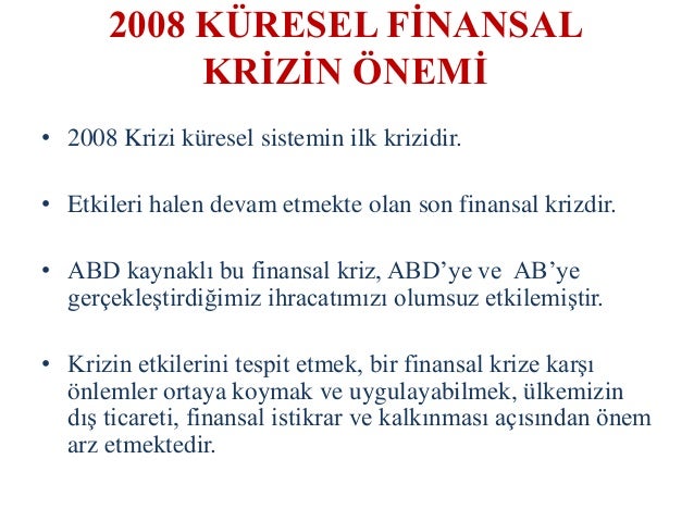 kresel kriz